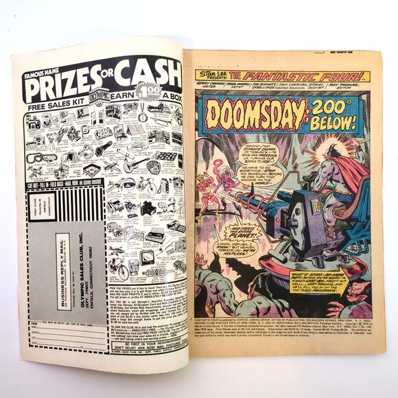 Fantastic Four 146 1974 Thing Cover Series A Marvel Value Stamp 91 Hela VG/FN - Picture 2 of 5